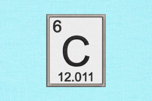 Periodic Element 6 C Carbon Applique