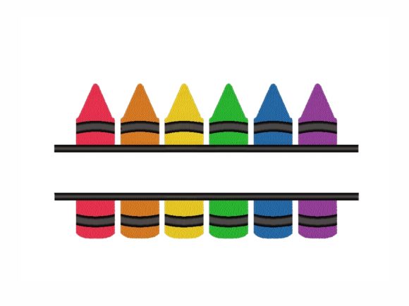 Split Pencils Embroidery Design